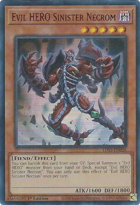 Evil HERO Sinister Necrom (Red) [LDS3-EN026] Ultra Rare | Chromatic Games