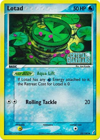 Lotad (55/100) (Stamped) [EX: Crystal Guardians] | Chromatic Games