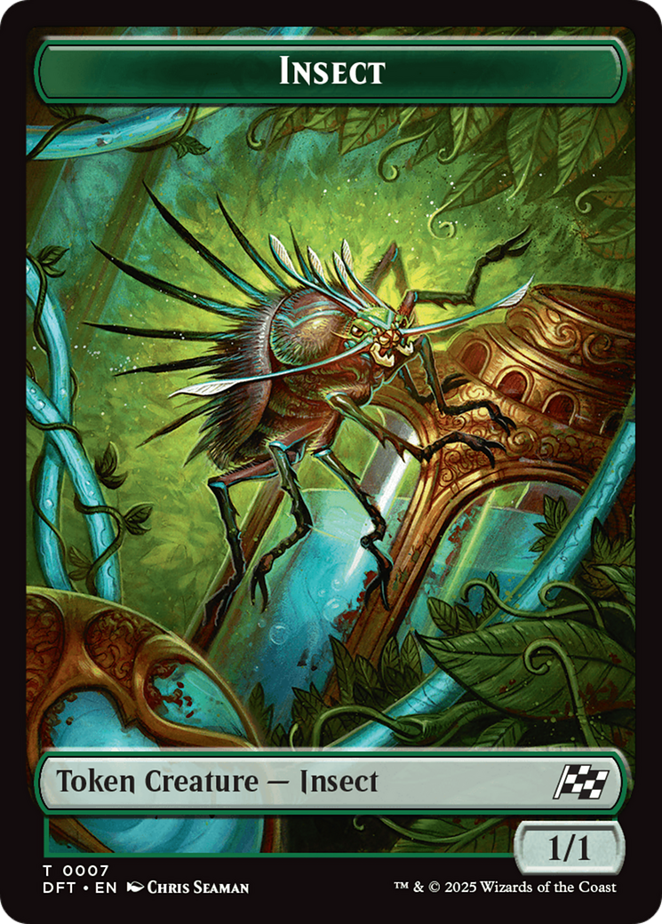 Insect // Elephant Double-Sided Token [Aetherdrift Tokens] | Chromatic Games