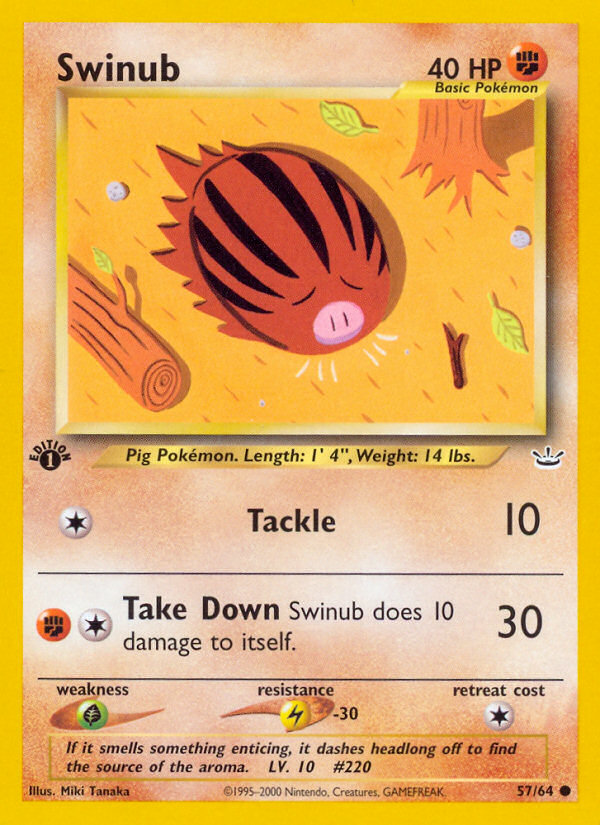 Swinub (57/64) [Neo Revelation 1st Edition] | Chromatic Games