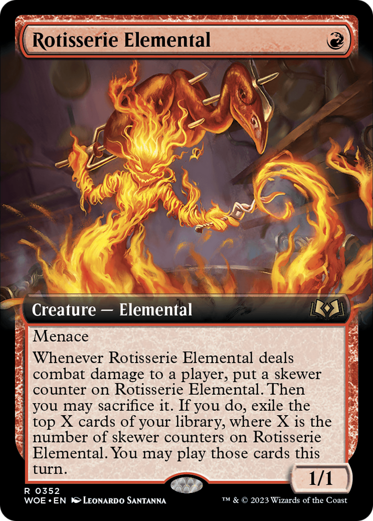 Rotisserie Elemental (Extended Art) [Wilds of Eldraine] | Chromatic Games