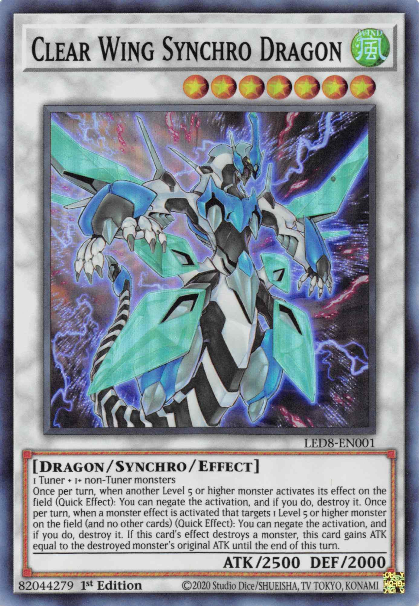 Clear Wing Synchro Dragon [LED8-EN001] Super Rare | Chromatic Games