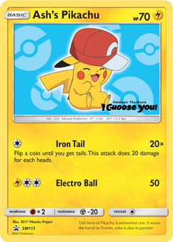 Ash's Pikachu (SM113) [Sun & Moon: Black Star Promos] | Chromatic Games