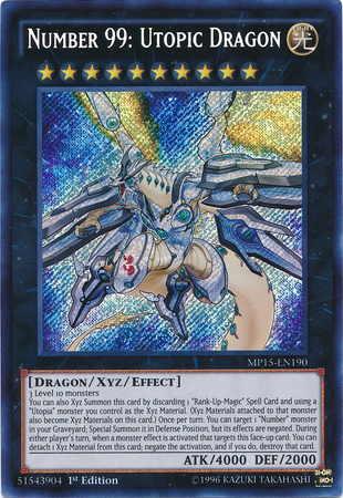 Number 99: Utopic Dragon [MP15-EN190] Secret Rare | Chromatic Games