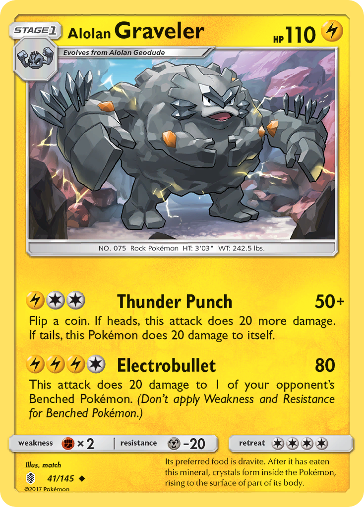 Alolan Graveler (41/145) [Sun & Moon: Guardians Rising] | Chromatic Games