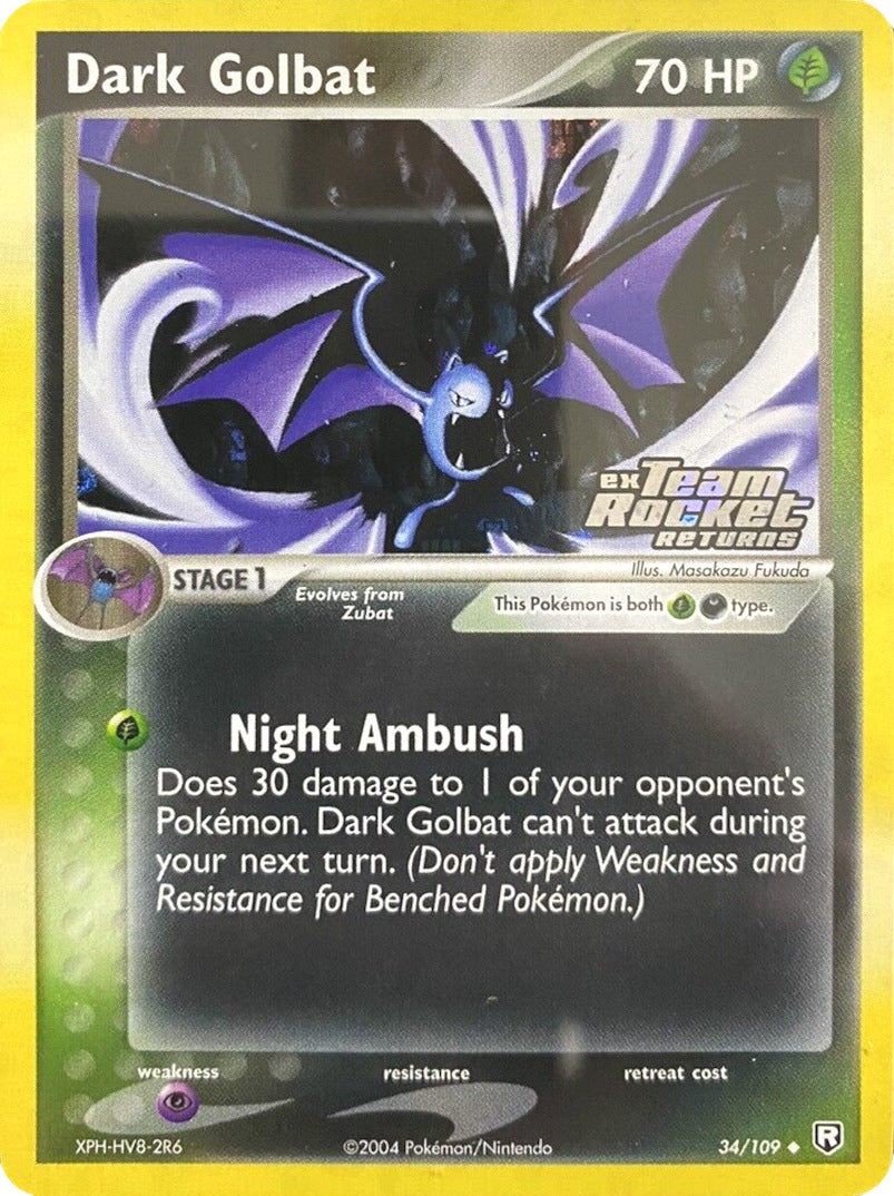 Dark Golbat (34/109) (Stamped) [EX: Team Rocket Returns] | Chromatic Games