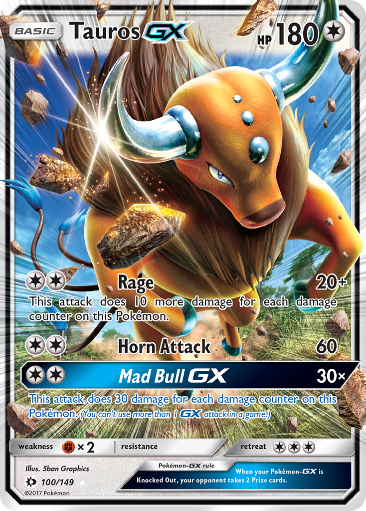 Tauros GX (100/149) [Sun & Moon: Base Set] | Chromatic Games