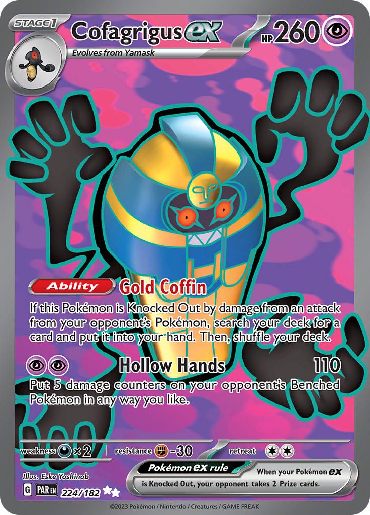 Cofagrigus ex (224/182) [Scarlet & Violet: Paradox Rift] | Chromatic Games