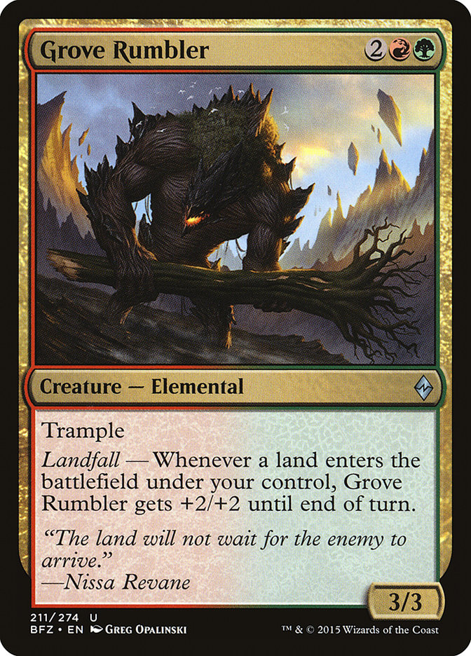 Grove Rumbler 211/274 (Battle for Zendikar)  - Foil | Chromatic Games