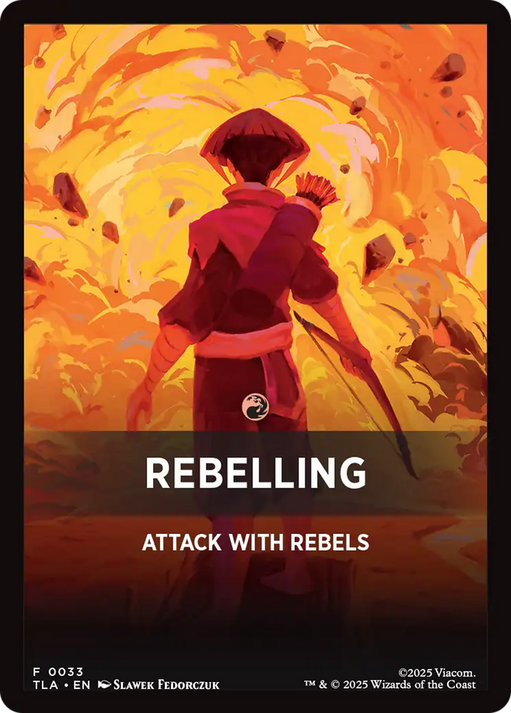 Rebelling Theme Card [Avatar: The Last Airbender Tokens] | Chromatic Games