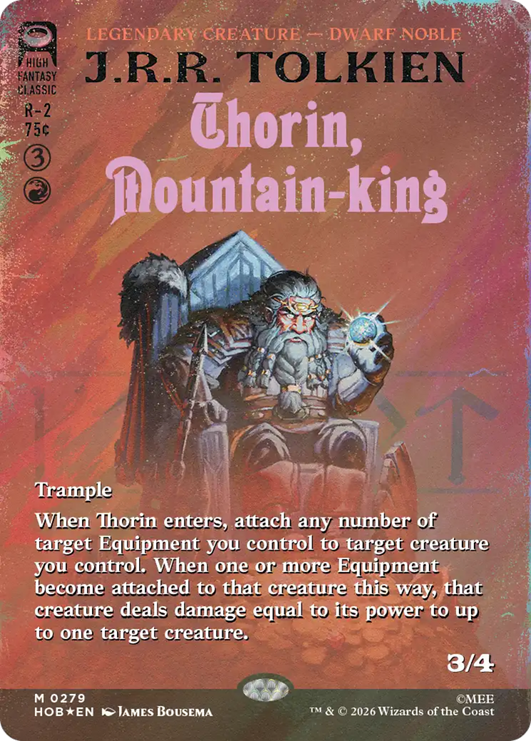 Thorin, Mountain-king (Borderless) (Surge Foil) [The Hobbit] | Chromatic Games