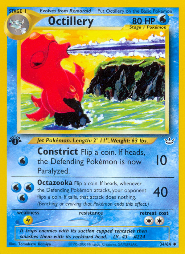 Octillery (34/64) [Neo Revelation 1st Edition] | Chromatic Games