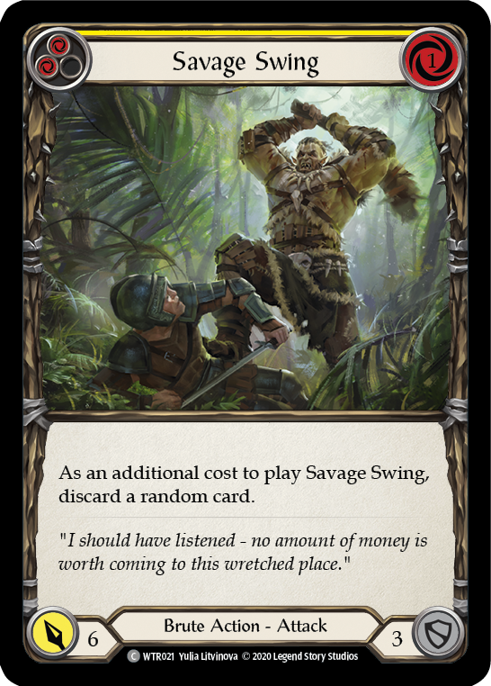 Savage Swing (Yellow) [U-WTR021] (Welcome to Rathe Unlimited)  Unlimited Normal | Chromatic Games
