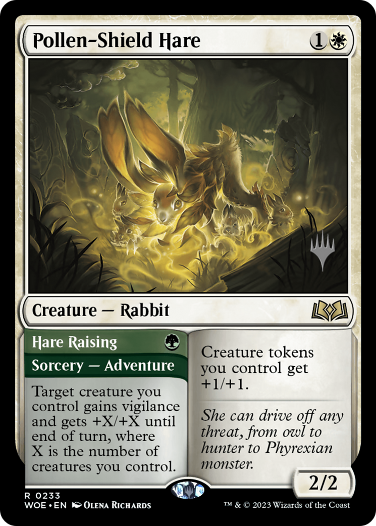 Pollen-Shield Hare // Hare Raising (Promo Pack) [Wilds of Eldraine Promos] | Chromatic Games