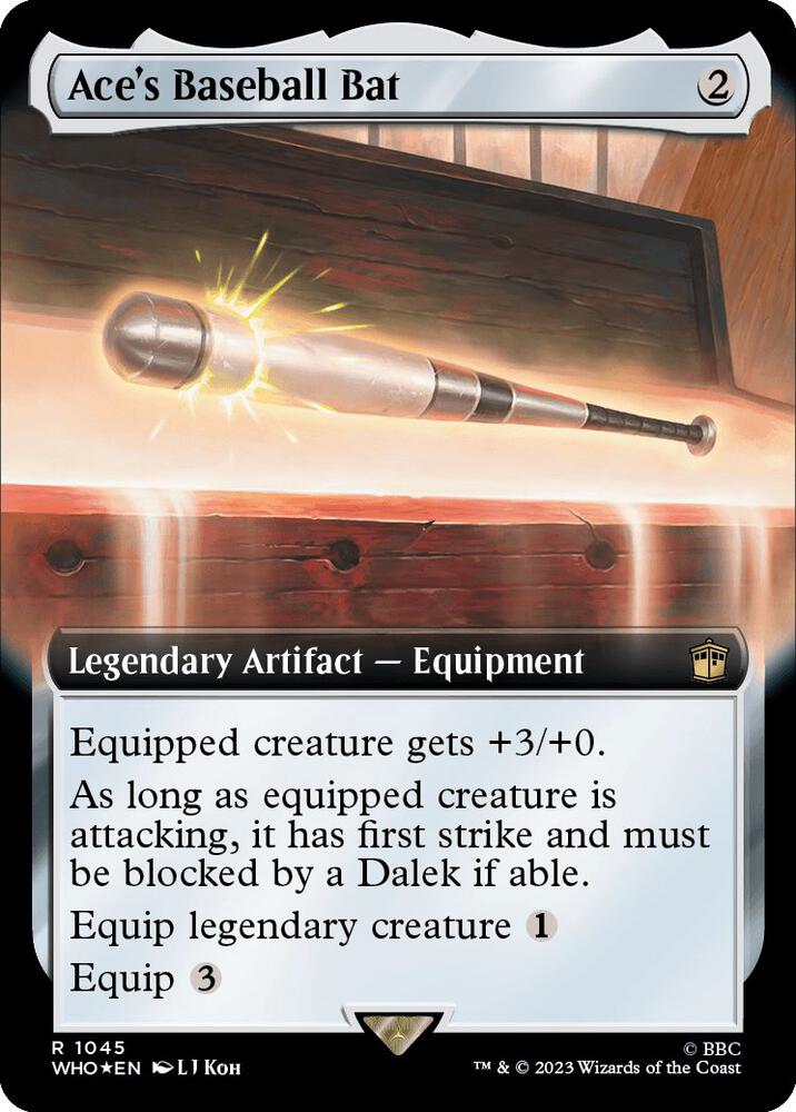 Ace's Baseball Bat 1045/331 (Universes Beyond: Doctor Who)  - Extended Art Surge Foil | Chromatic Games