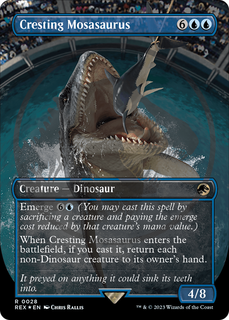 Cresting Mosasaurus (Emblem) (Borderless) [Jurassic World Collection Tokens] | Chromatic Games