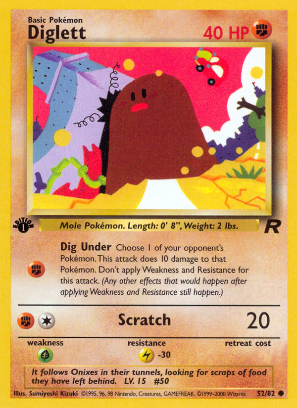 Diglett (52/82) [Team Rocket 1st Edition] | Chromatic Games