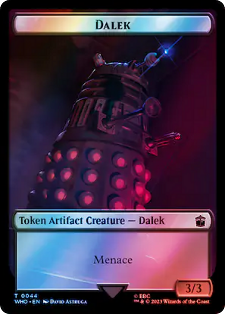 Dalek // Mark of the Rani Double-Sided Token (Surge Foil) [Doctor Who Tokens] | Chromatic Games