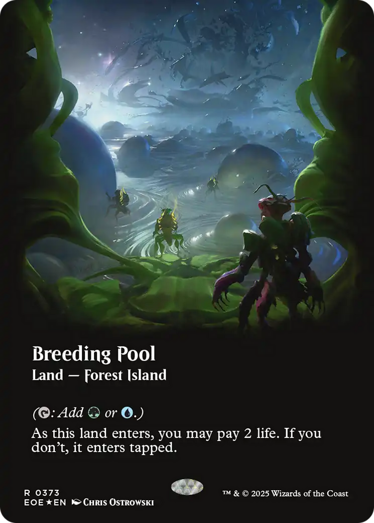 Breeding Pool (Borderless) (Galaxy Foil) [Edge of Eternities] | Chromatic Games