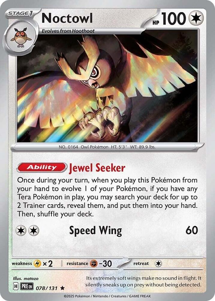 Noctowl (078/131) [Scarlet & Violet: Prismatic Evolutions] | Chromatic Games