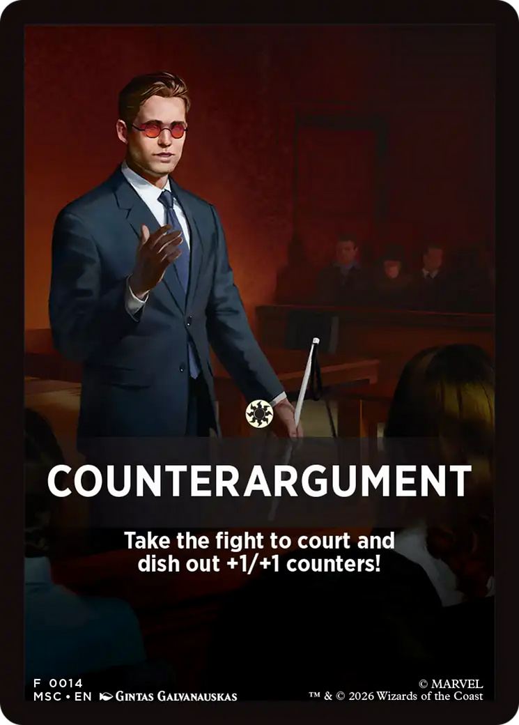 Counterargument Theme Card [Marvel Super Heroes Commander] | Chromatic Games