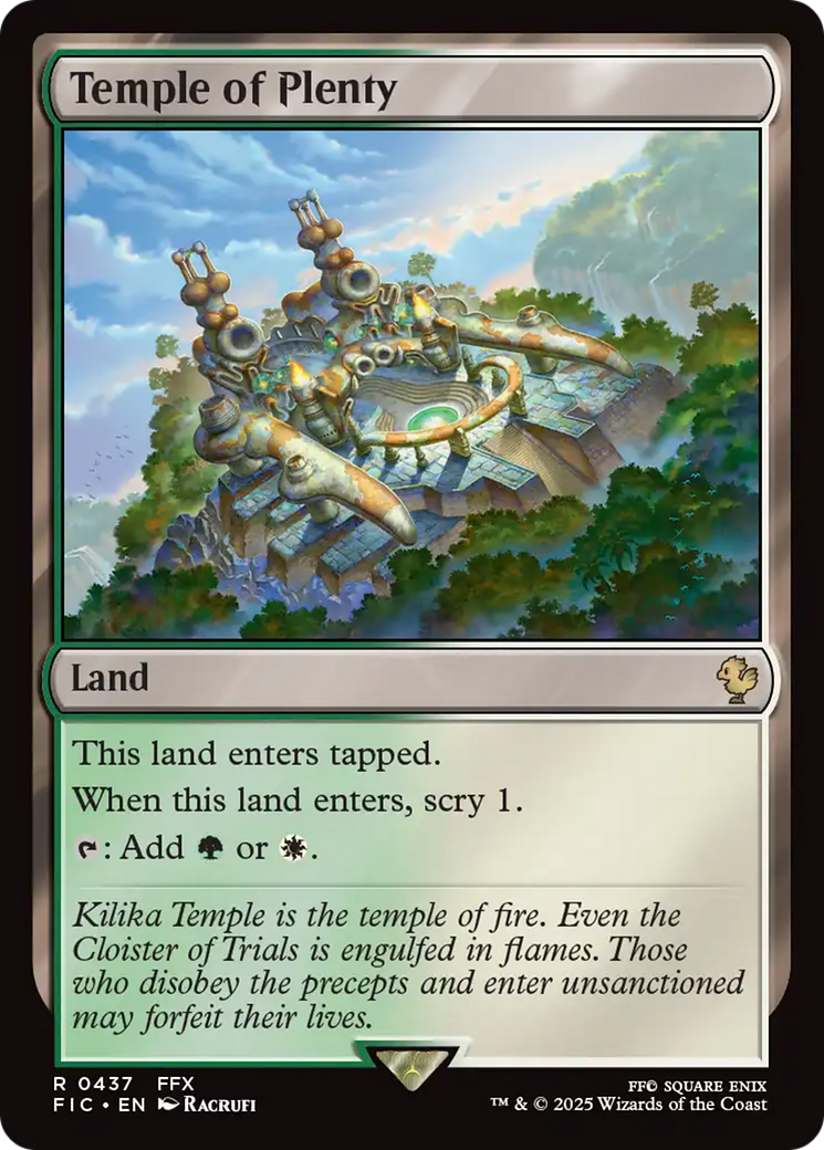 Temple of Plenty [FINAL FANTASY Commander] | Chromatic Games