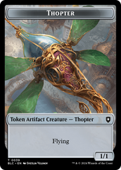 Goblin // Thopter Double-Sided Token [Bloomburrow Commander Tokens] | Chromatic Games