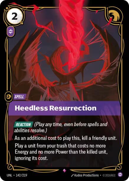 Heedless Resurrection 142/219 (Unleashed)  - Foil | Chromatic Games