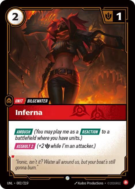 Inferna 002/219 (Unleashed)  - Foil | Chromatic Games