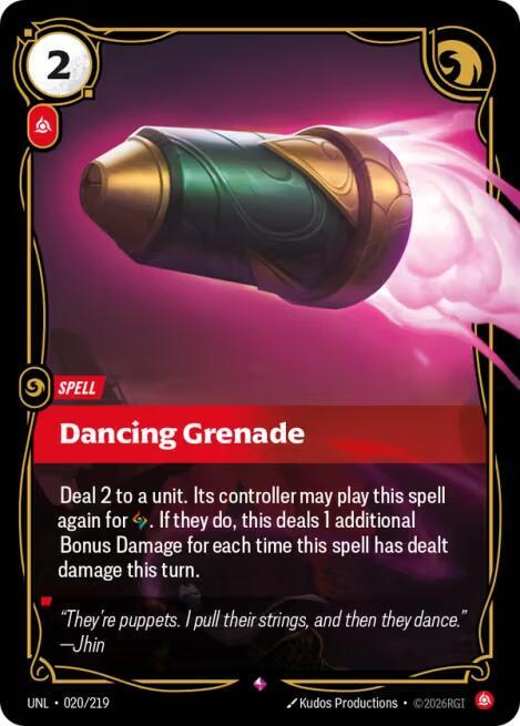 Dancing Grenade 020/219 (Unleashed)  - Foil | Chromatic Games