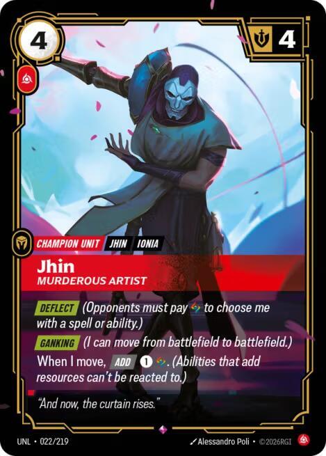 Jhin - Murderous Artist 022/219 (Unleashed)  - Foil | Chromatic Games