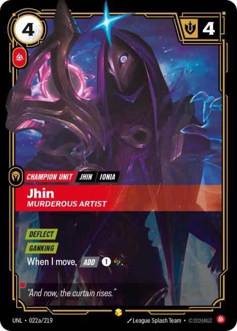 Jhin - Murderous Artist 022a/219 (Unleashed)  - Foil | Chromatic Games