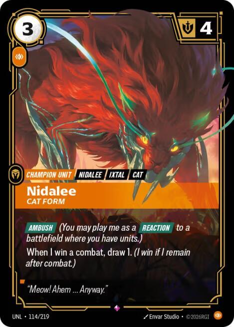 Nidalee - Cat Form 114/219 (Unleashed)  - Foil | Chromatic Games