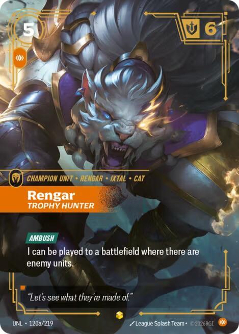 Rengar - Trophy Hunter 120a/219 (Unleashed)  - Foil | Chromatic Games