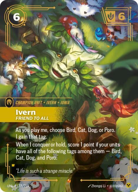 Ivern - Friend to All 177/219 (Unleashed)  - Foil | Chromatic Games