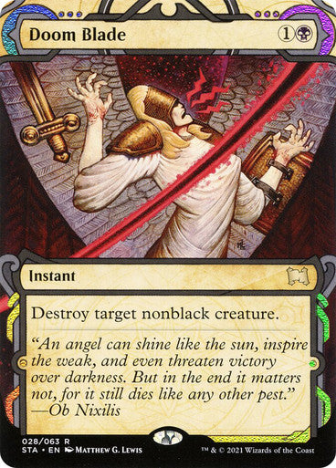 Doom Blade  28 (Strixhaven: Mystical Archives)  - Etched Foil | Chromatic Games
