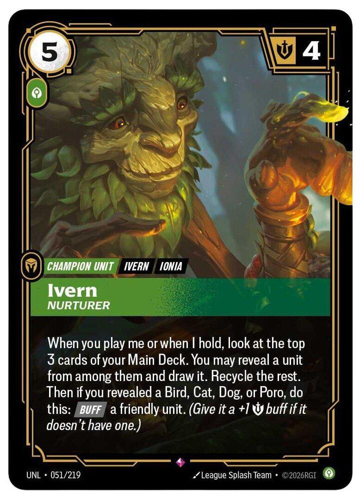 Ivern - Nurturer 051/219 (Unleashed)  - Foil | Chromatic Games