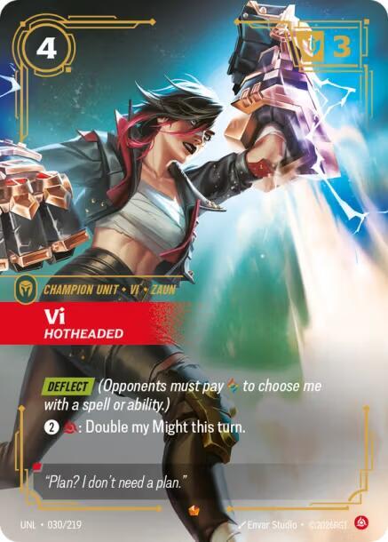 Vi - Hotheaded 030/219 (Unleashed)  - Foil | Chromatic Games