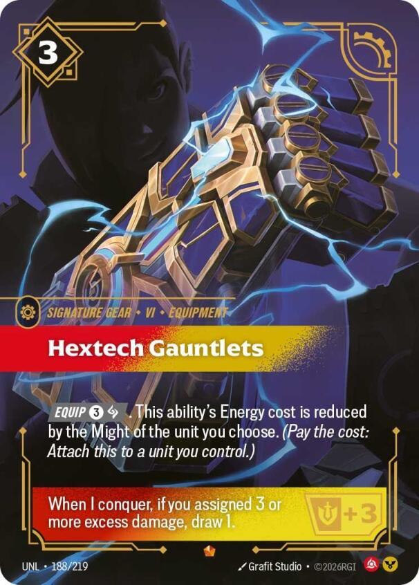 Hextech Gauntlets 188/219 (Unleashed)  - Foil | Chromatic Games