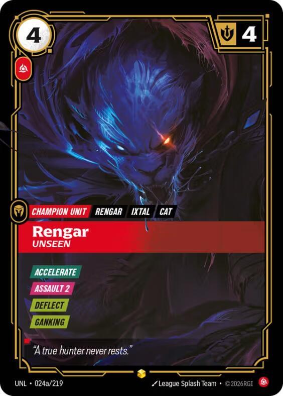 Rengar - Unseen 024a/219 (Unleashed)  - Foil | Chromatic Games