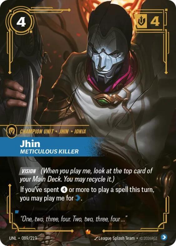 Jhin - Meticulous Killer 089/219 (Unleashed)  - Foil | Chromatic Games