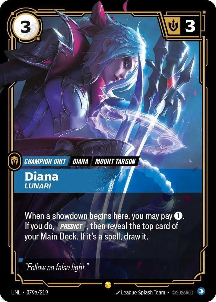 Diana - Lunari 079a/219 (Unleashed)  - Foil | Chromatic Games