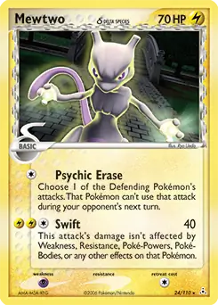 Mewtwo Delta Species 24/110 (Holon Phantoms)  | Chromatic Games