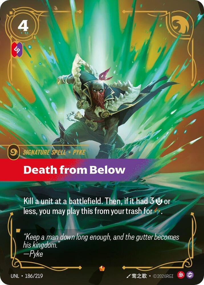 Death from Below 186/219 (Unleashed)  - Foil | Chromatic Games