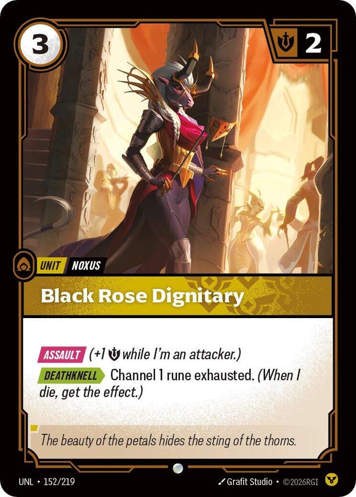 Black Rose Dignitary 152/219 (Unleashed)  - Foil | Chromatic Games