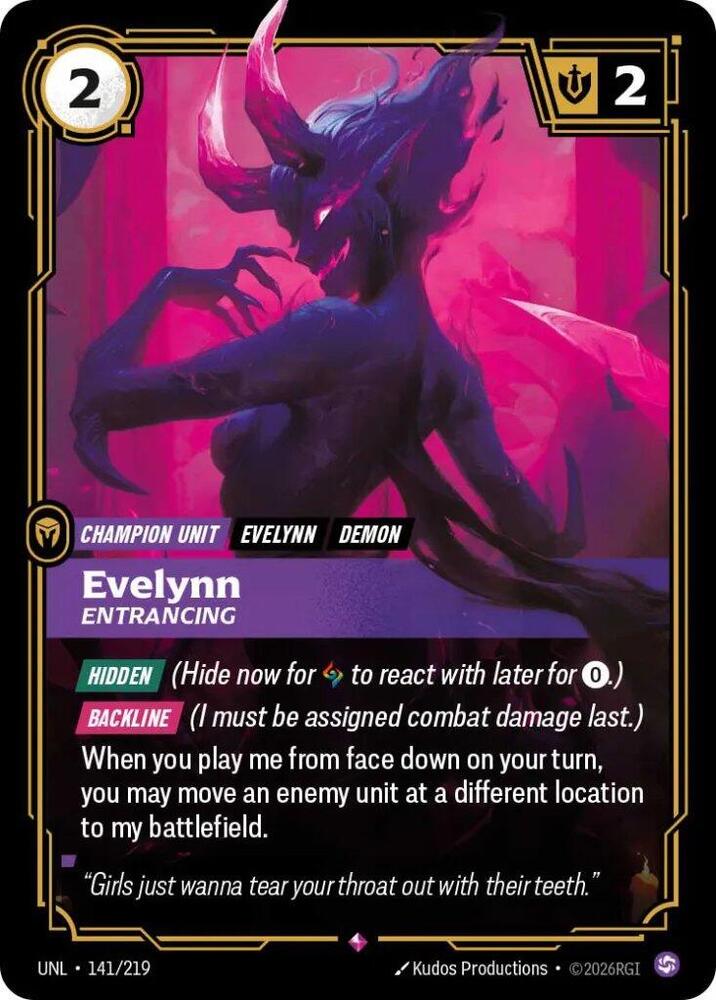 Evelynn - Entrancing 141/219 (Unleashed)  - Foil | Chromatic Games