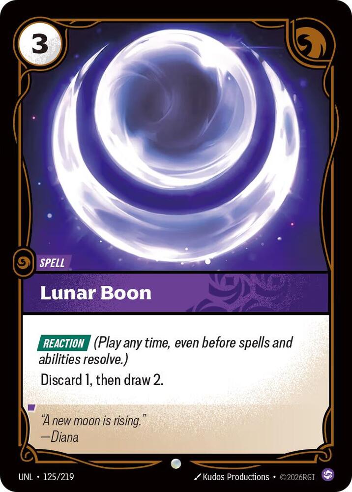 Lunar Boon 125/219 (Unleashed)  - Foil | Chromatic Games