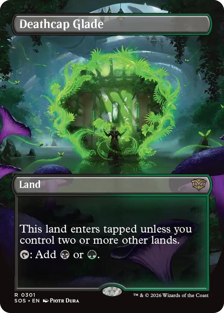 Deathcap Glade 301 (Secrets of Strixhaven)  - Borderless Foil | Chromatic Games