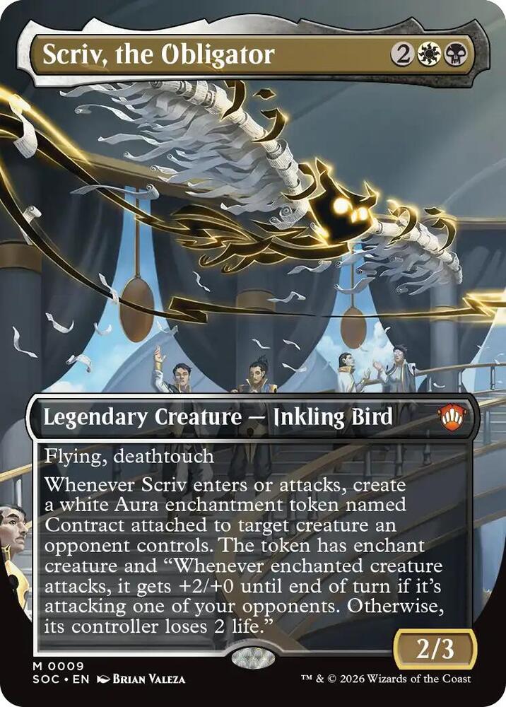 Scriv, the Obligator 9 (Commander: Secrets of Strixhaven)  - Borderless | Chromatic Games