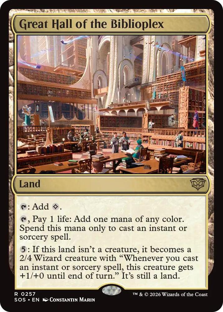Great Hall of the Biblioplex 257 (Secrets of Strixhaven)  | Chromatic Games
